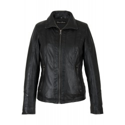 Dames leren jas zwart 9938S Dames leren jas zwart 9938S